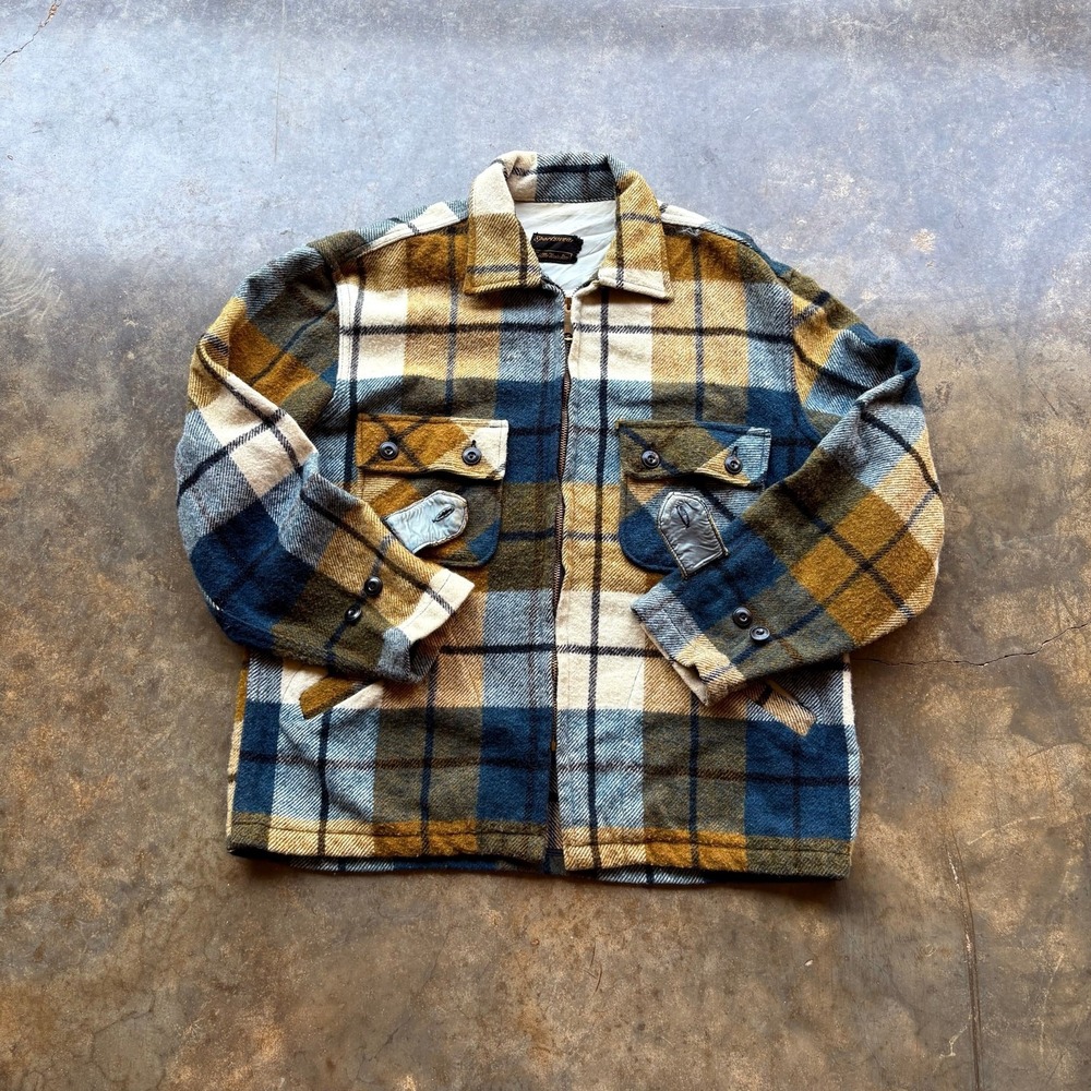 Crazy‎ True Vintage Talon Zip Wool Jacket Flannel